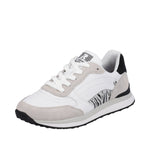 RIEKER WOMENS 42506-80 R-Evolution Off white/Beige Leather Trainer