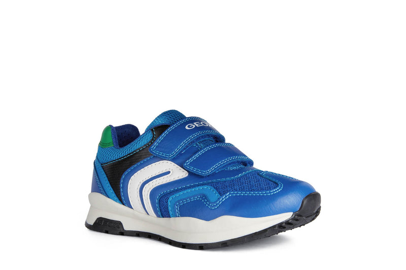 GEOX KIDS J0415A PAVEL Royal Blue/Green Velcro Trainer