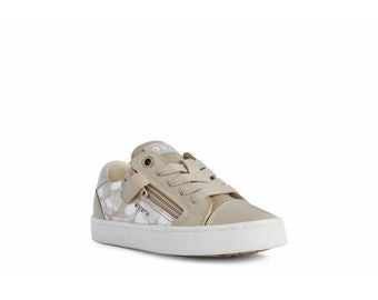 GEOX KIDS J02D5B KILWI GIRL Beige/Silver Sneaker