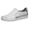 CAPRICE WOMENS 24656-28-139 MANOU WHITE/SILVER Leather Combination Slip-On Shoe