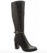 RAVEL ROXBURGH RLB331 Black Leather Knee High Boot