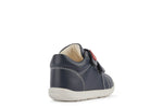 GEOX KIDS B254NB  MACCHIA Navy Leather Boy's First Shoes