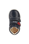 GEOX KIDS B254NB  MACCHIA Navy Leather Boy's First Shoes