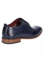 BASE LONDON MENS TC01 SCRIPT Washed Navy Leather Lace-Up Shoe