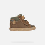 GEOX KIDS B26A7A B KILWI BOY Brown/Dk Brown WWF 'Tiger' Low Boot