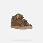 GEOX KIDS B26A7A B KILWI BOY Brown/Dk Brown WWF 'Tiger' Low Boot