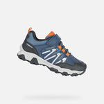 GEOX KIDS J263ZB MAGNETAR ABX Junior Boy's Navy/Orange Waterproof Trainer