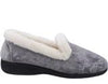 FLEET & FOSTER Adelaide GREY Ladies Memory Foam Full Slipper