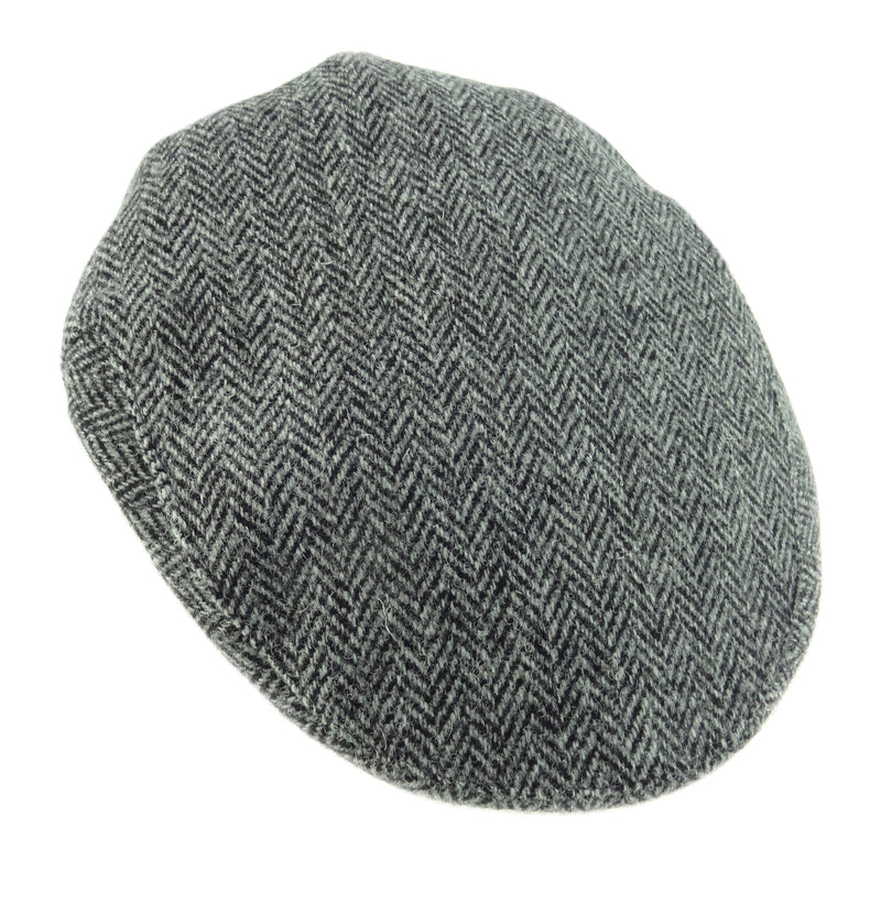 GLEN APPIN - Harris Tweed County Cap in Grey Herringbone