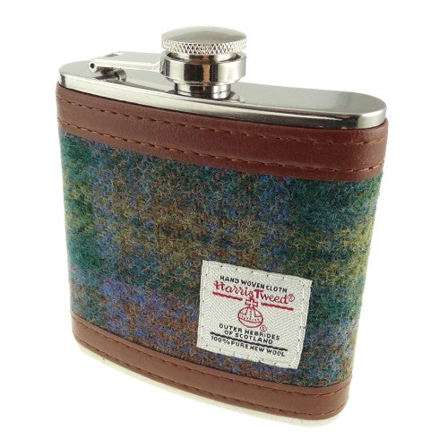 GLEN APPIN - HF2100 6oz Harris Tweed Hip Flask