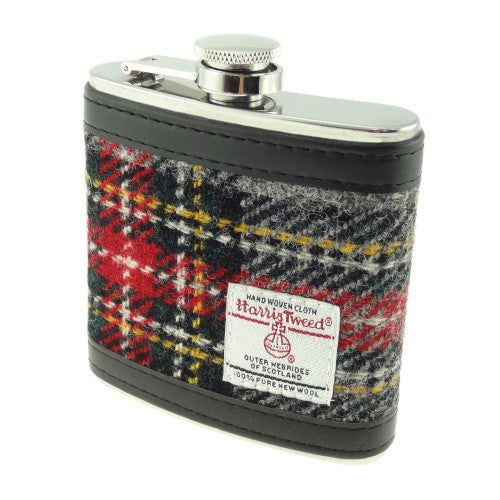 GLEN APPIN - HF2100 6oz Harris Tweed Hip Flask