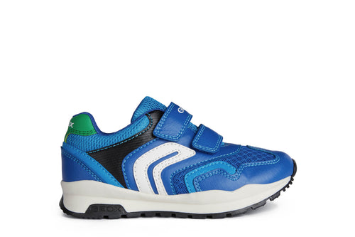 GEOX KIDS J0415A PAVEL Royal Blue/Green Trainer