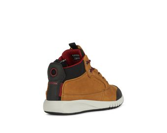 GEOX JNR BOYS J04CYA_0CL11_C6361 J AERANTER Lt Brown/Dk Red TEX Ankle Boot