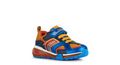 GEOX KIDS J BAYONYC Boy's Lt Blue/Yellow combination Light-Up Trainer