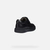 GEOX J847SI J Riddock Black Leather Velcro Shoe