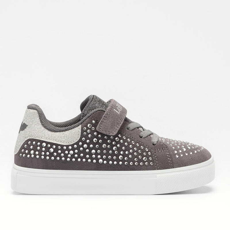 LELLI KELLY KIDS LKAA2247 POLVERE DI STELLA Girl's Grey Faux Suede Riptape Sneaker