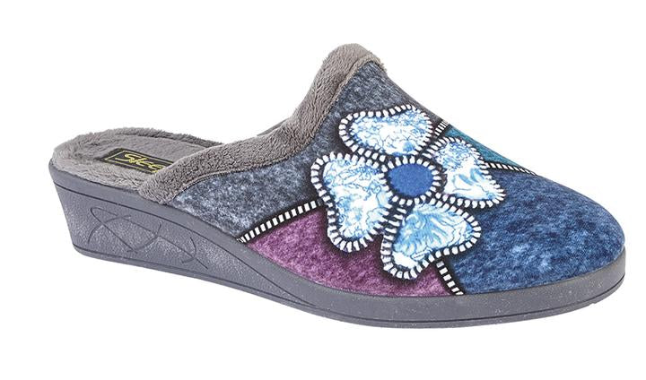 SLEEPERS LS360FM MANDY Womens  Grey/Multi Mule Slipper