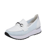 RIEKER WOMENS N7455-80 MESH White/Pale Lilac Slip-On