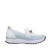 RIEKER WOMENS N7455-80 MESH White/Pale Lilac Slip-On