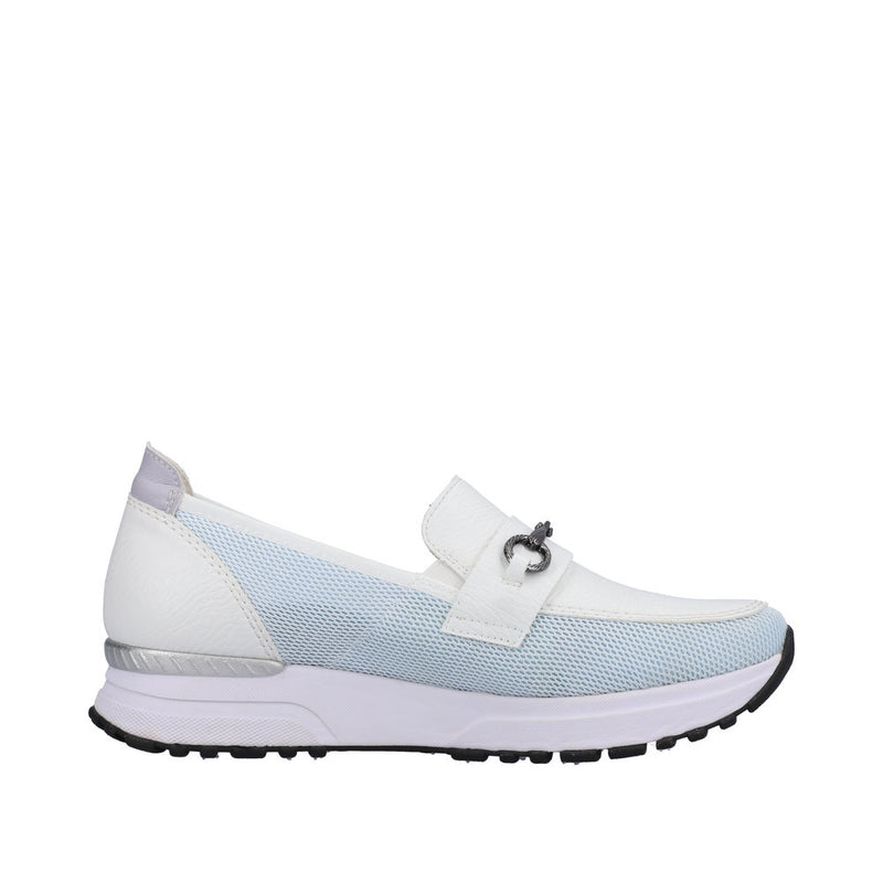 RIEKER WOMENS N7455-80 MESH White/Pale Lilac Slip-On