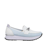 RIEKER WOMENS N7455-80 MESH White/Pale Lilac Slip-On