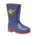 STORMWELLS KIDS W204C DIGGER Navy/Red Puddle Wellie