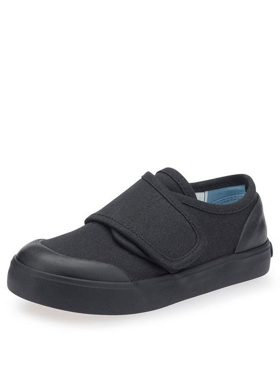 STARTRITE KIDS 6529-7 Skip Black Canvas Plimsolls