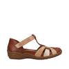 REMONTE WOMENS R7601-24 LUGANO Tan/Nude Leather Closed Sandal