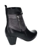 RIVA WOMENS Tirso Black/Grey Leather Combination Ankle Boot