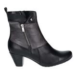 RIVA WOMENS Tirso Black/Grey Leather Combination Ankle Boot