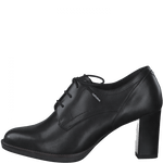 TAMARIS WOMENS 23300-29 Black Leather Lace-Up Heeled Shoe