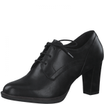 TAMARIS WOMENS 23300-29 Black Leather Lace-Up Heeled Shoe