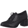 TAMARIS WOMENS 23301-29 Black/Crocco Leather Lace-Up Heeled Shoe