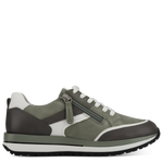 TAMARIS WOMENS 23797/30 761 BONNI Olive Combination Leather Trainer