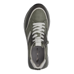 TAMARIS WOMENS 23797/30 761 BONNI Olive Combination Leather Trainer