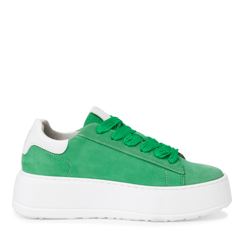 TAMARIS WOMENS 23812 YUMA Apple Green Leather Sneaker