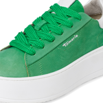 TAMARIS WOMENS 23812 YUMA Apple Green Leather Sneaker