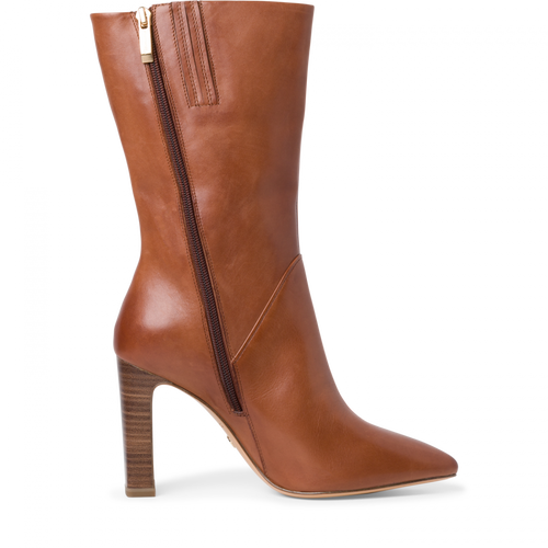 TAMARIS WOMENS 25349/29 305 IDONY Cognac Tan Leather Heeled 3/4 Boot