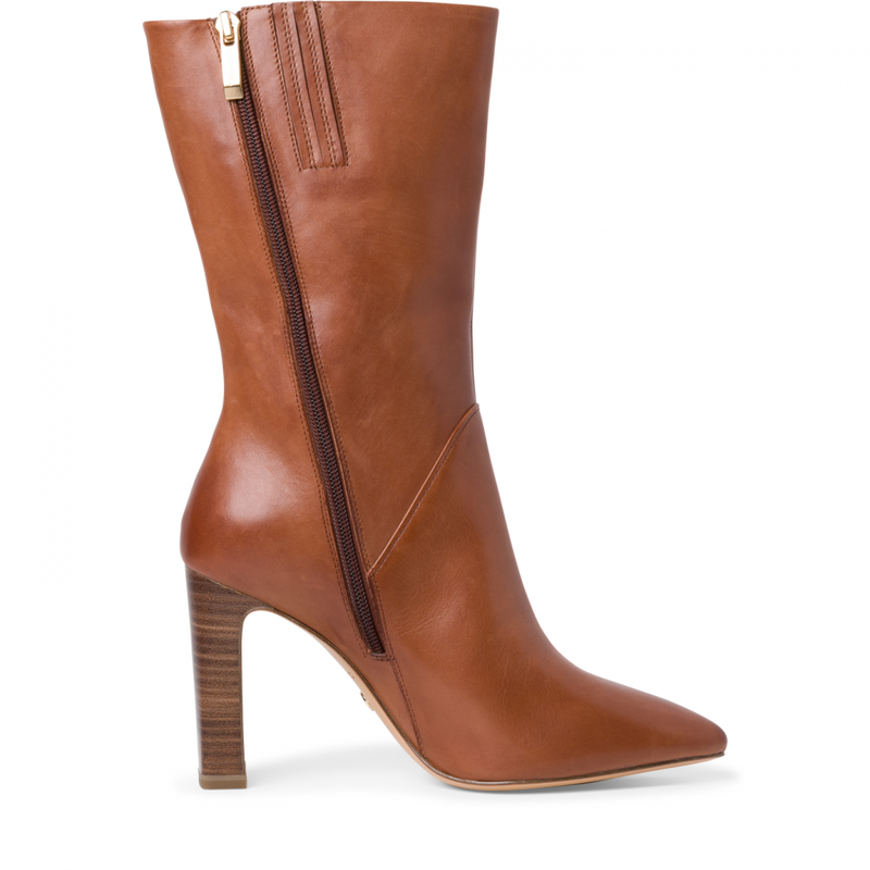 TAMARIS WOMENS 25349/29 305 IDONY Cognac Tan Leather Heeled 3/4 Boot