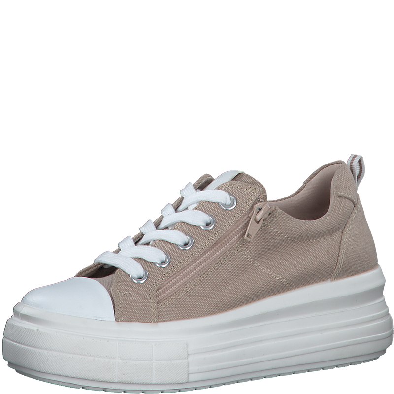 MARCO TOZZI WOMENS 23768-20-560 BIBANO Powder Canvas Lace-Up Sneaker