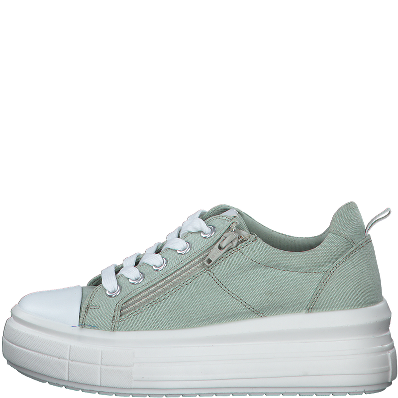 MARCO TOZZI WOMENS 23768-20-742 BIBANO Mint Green Canvas Lace-Up Sneaker