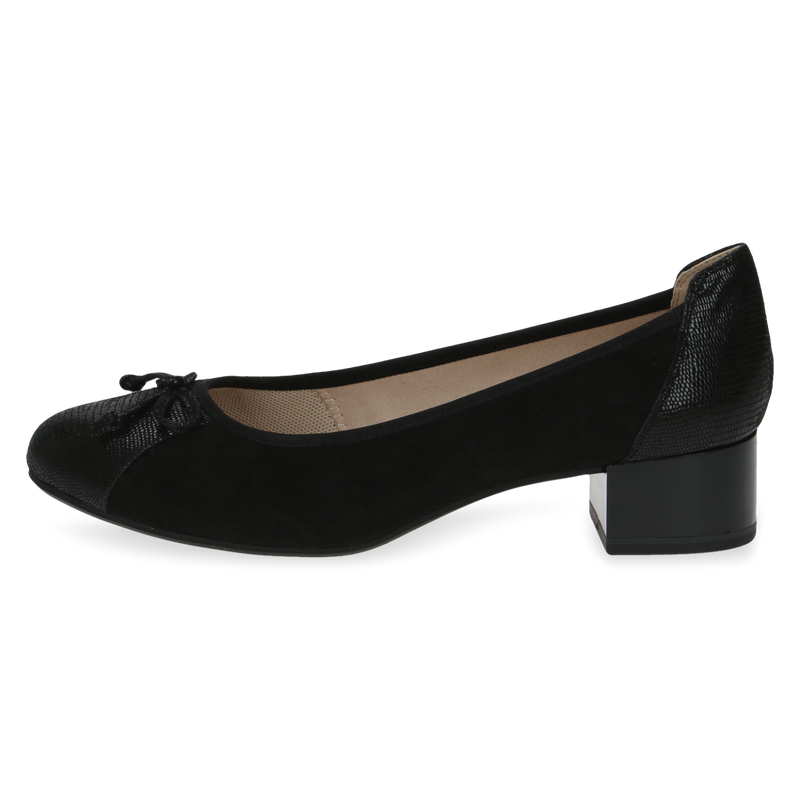 CAPRICE WOMENS 22300/20 019 ANUSHKA Black Combination Low Court Shoe