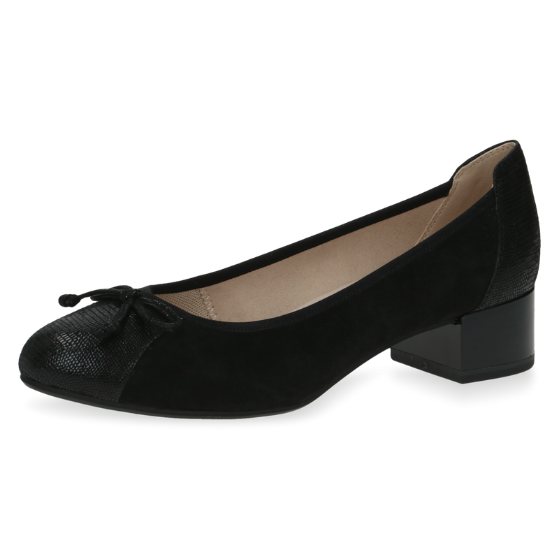 CAPRICE WOMENS 22300/20 019 ANUSHKA Black Combination Low Court Shoe