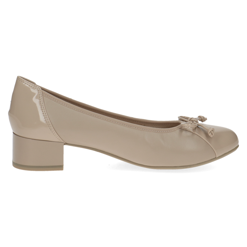 CAPRICE WOMENS 22300/20 408 ANUSHKA Beige Leather Comb Court Shoe