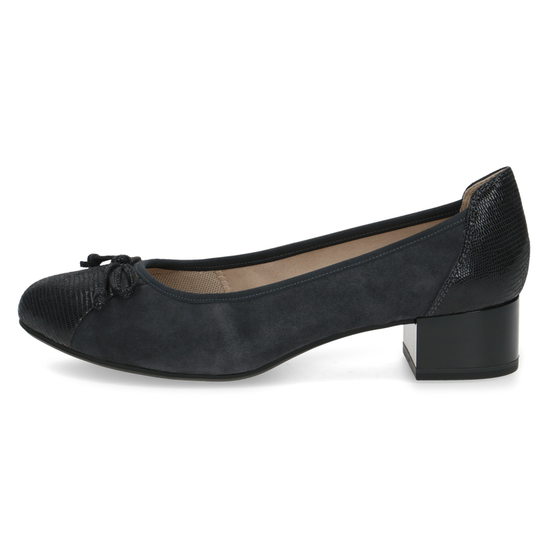 CAPRICE WOMENS 22300/20 880 ANUSHKA Navy Combination Low Court Shoe