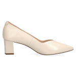 CAPRICE WOMENS 22408/28 434 Cream Pearl Leather Court Shoe