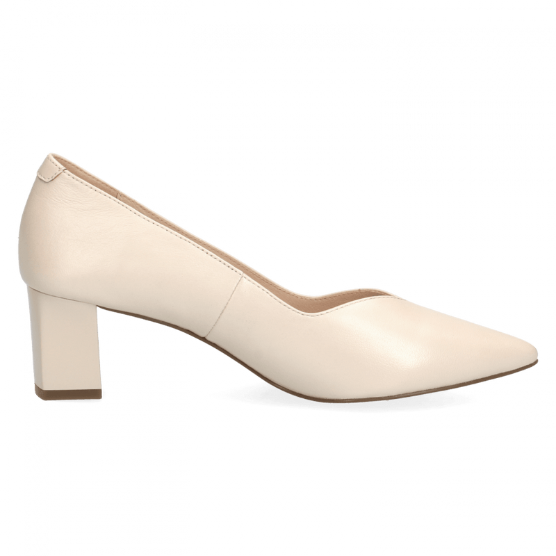 Ivory leather best sale court shoes