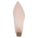 CAPRICE WOMENS 22408/28 434 Cream Pearl Leather Court Shoe