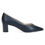 CAPRICE WOMENS 22408/28 807 Navy Pearl Leather Court Shoe