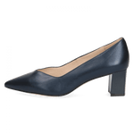 CAPRICE WOMENS 22408/28 807 Navy Pearl Leather Court Shoe